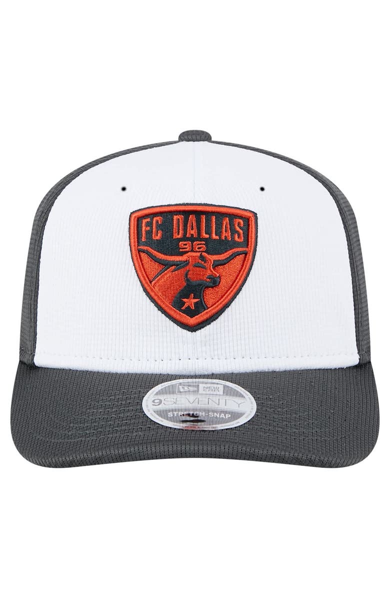 New Era Men's New Era White/Gray FC Dallas 2025 Jersey Hook 9SEVENTY Stretch-Snap Hat, Alternate, color, White