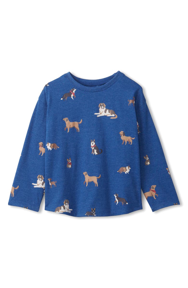 Hatley Bandana Dogs Oversize Long Sleeve Graphic T-Shirt, Main, color, 