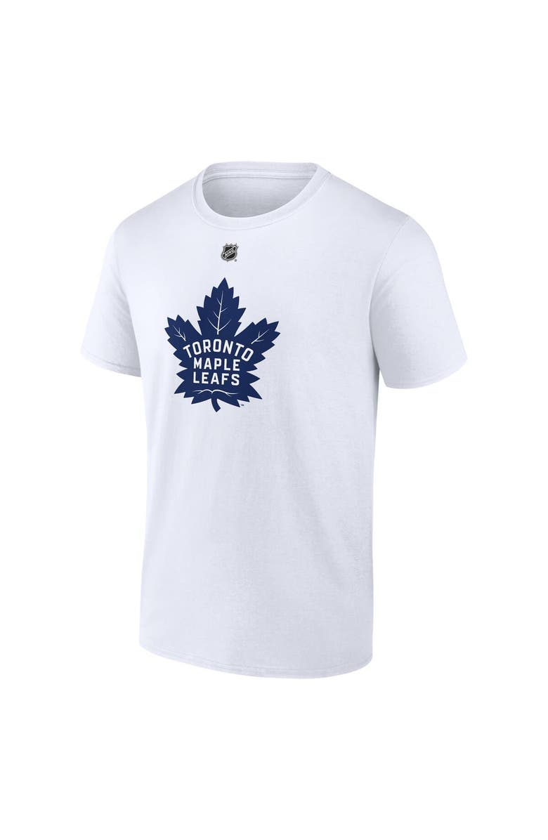 FANATICS Men's Fanatics Auston Matthews White Toronto Maple Leafs Authentic Stack Name & Number T-Shirt, Alternate, color, White