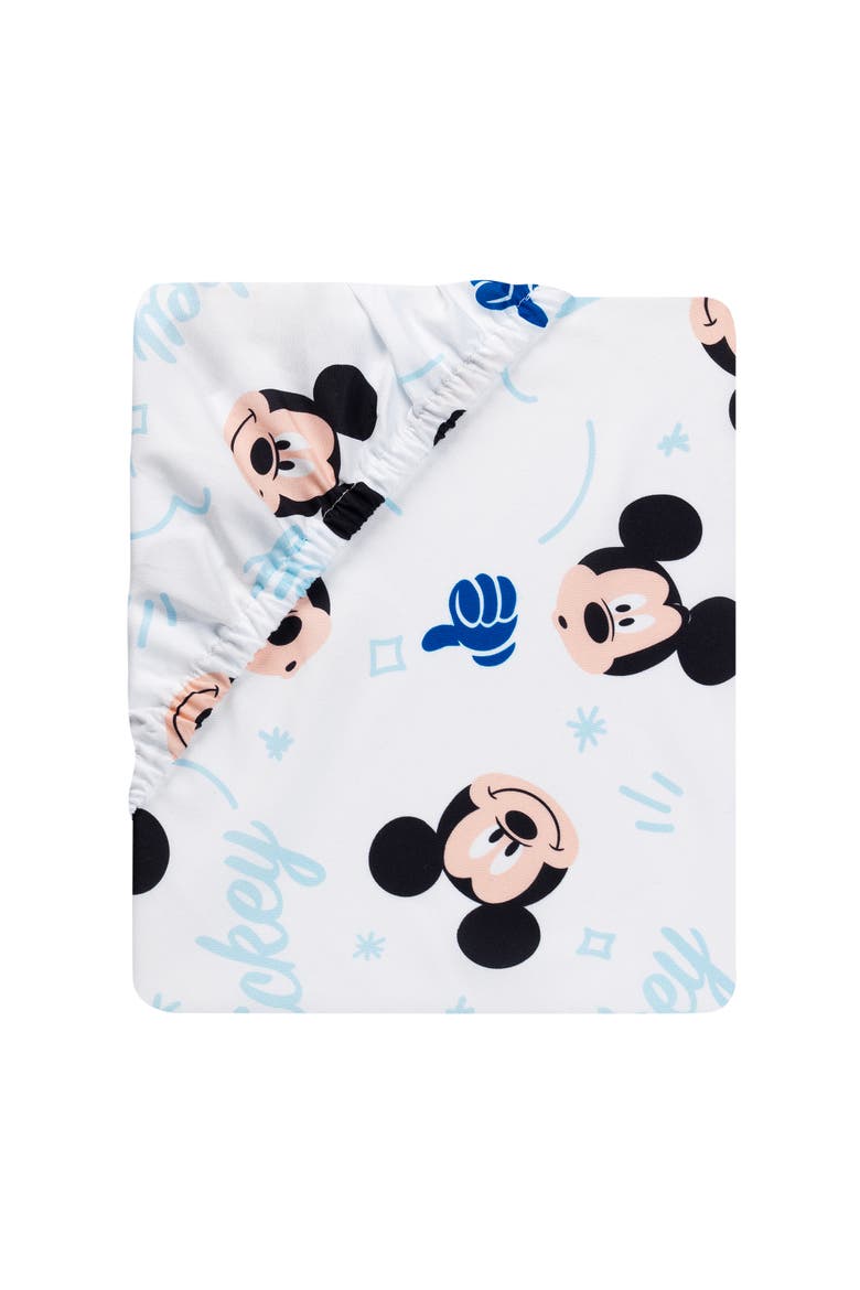 Disney Baby Forever Mickey Mouse 3-Piece Crib Bedding Set, Alternate, color, Blue