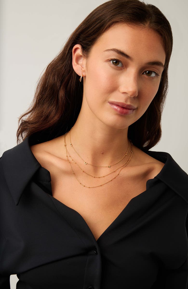 Missoma Molten Heart Mini Charm Choker, Alternate, color, Gold