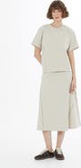 Gizia Beige Topstitched Embroidered T-Shirt