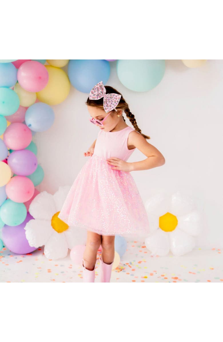 Sweet Wink Rainbow Heart Tulle Bow Headband, Alternate, color, 