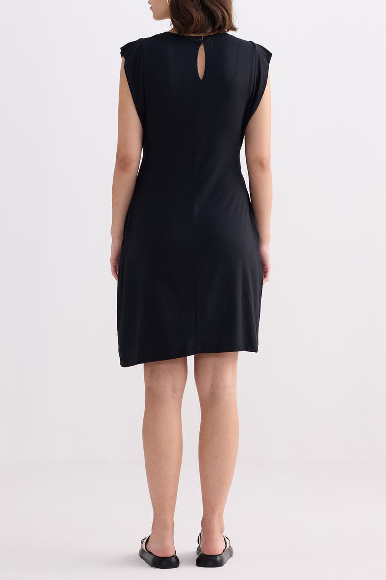 Muscle Tee Short Dress in Black, Alternate, color, Black
