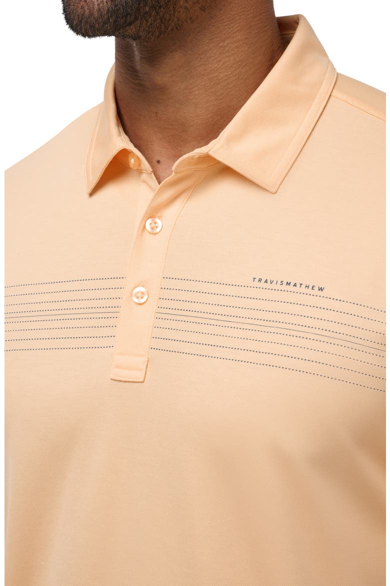 Cliff Driver Chest Stripe Piqué Polo, Alternate, color, APRICOT