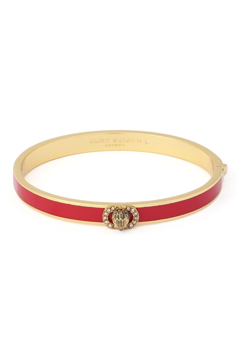Chelsea Enamel Hinged Bangle, Main, color, RED