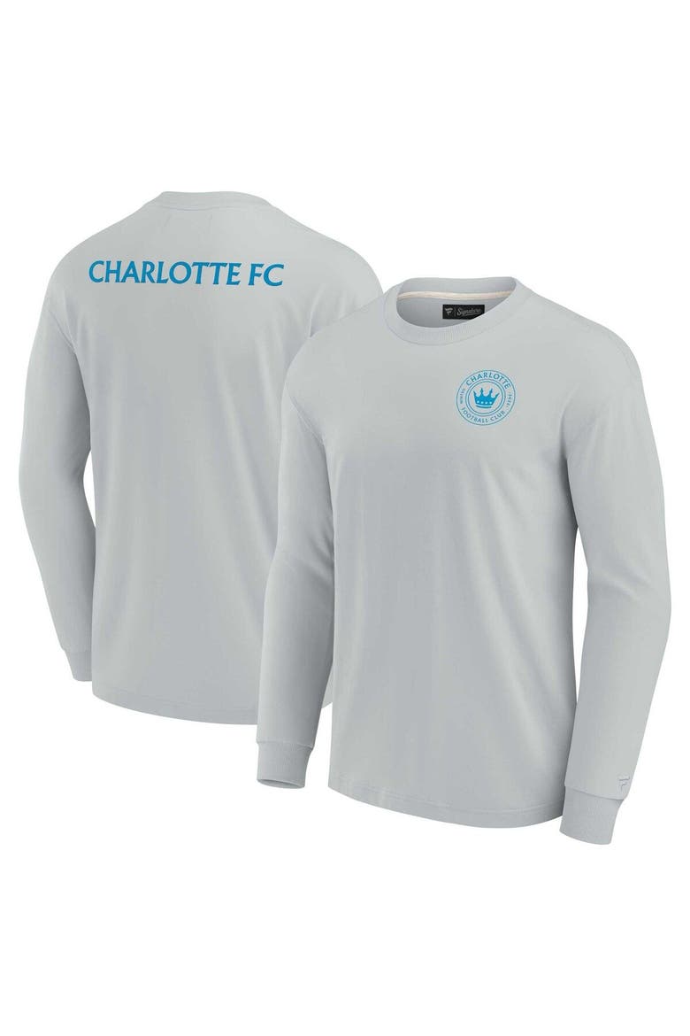 Unisex Fanatics Signature Gray Charlotte FC Elements Super Soft Long Sleeve T-Shirt, Main, color, Gray