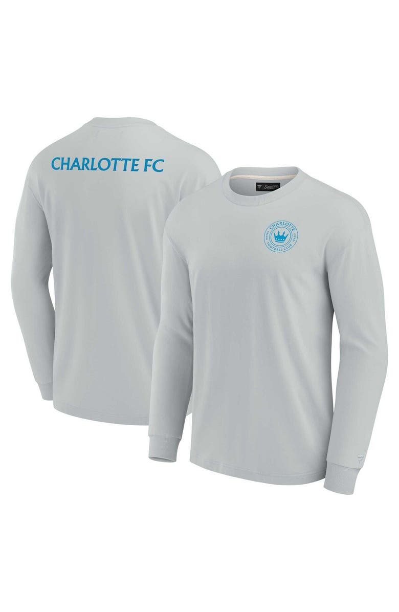 Fanatics Signature Unisex Fanatics Signature Gray Charlotte FC Elements Super Soft Long Sleeve T-Shirt, Main, color, Gray