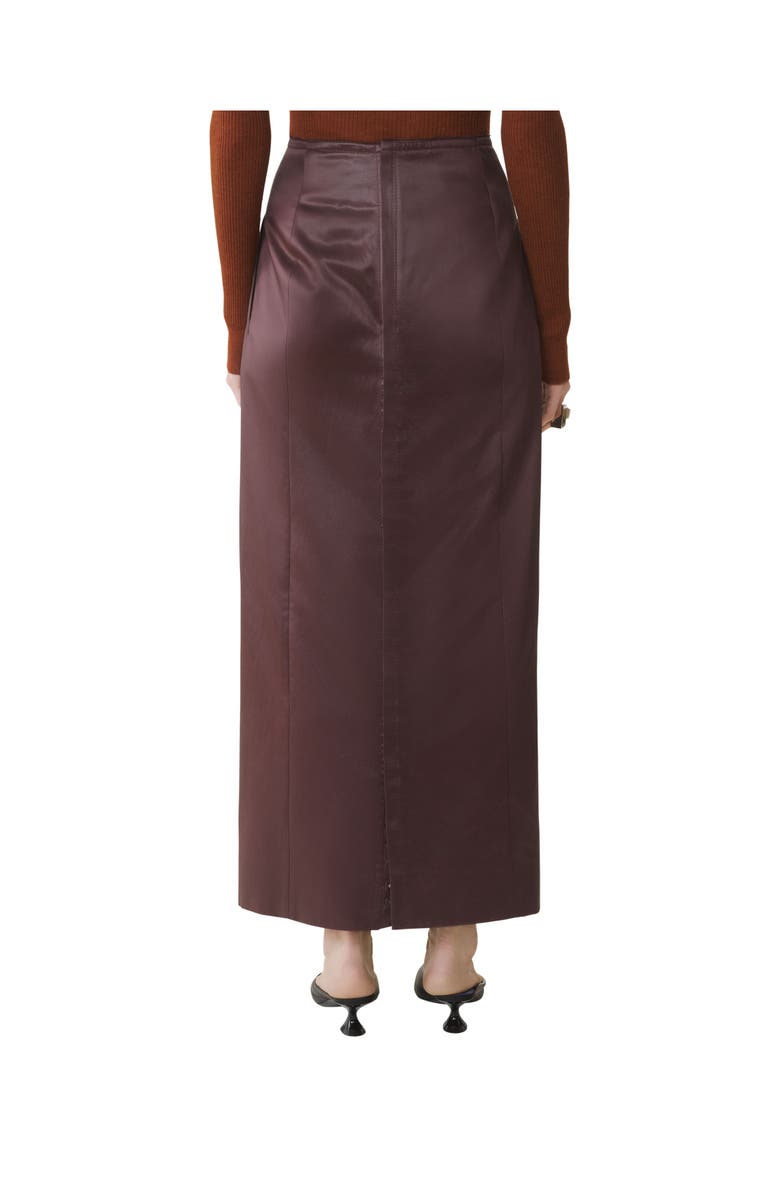 Lanvin Straight Skirt In Cotton And Viscose, Alternate, color, Mocha