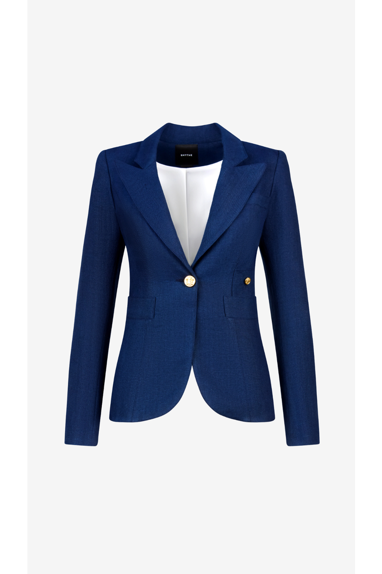 Linen Classic Duchess Blazer, Alternate, color, Navy Linen