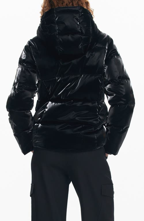 Desigual Padded Coat With Hood In Black