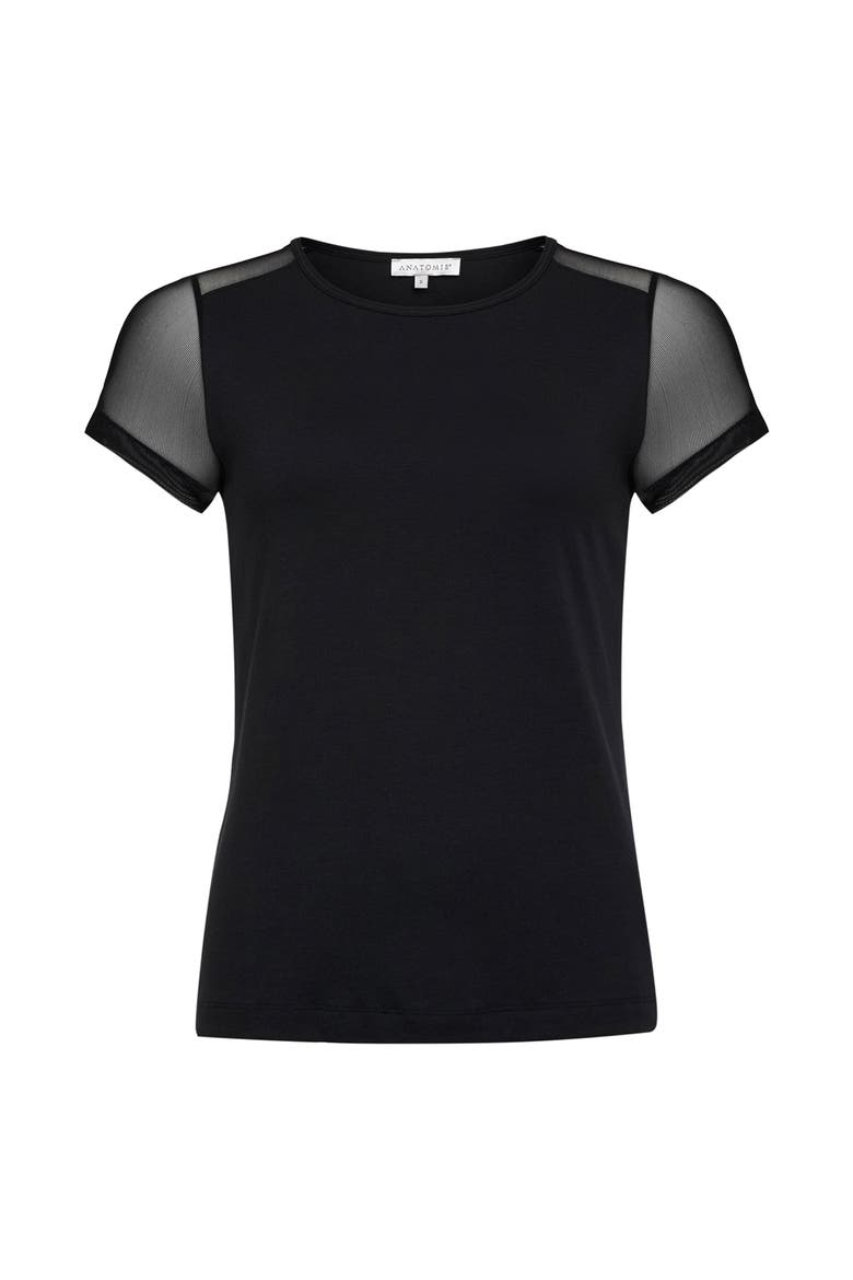 Melissa Pima Cotton T-Shirt, Main, color, Black