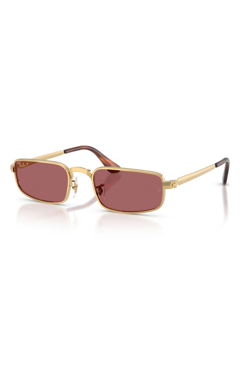 Ray-Ban 54mm x A$AP Rocky Polarized Rectangular Sunglasses, Alternate, color, Arista / Polar Purple