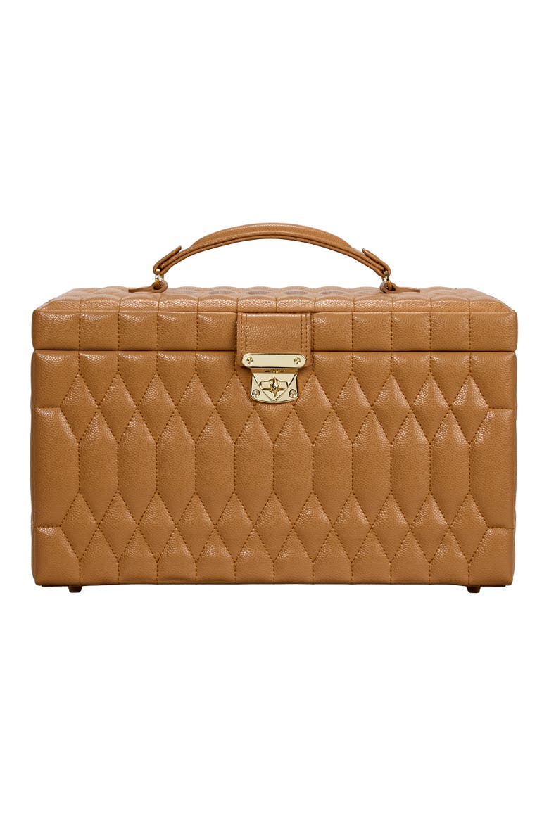 Lauren Large Jewelry Box, Main, color, Caramel