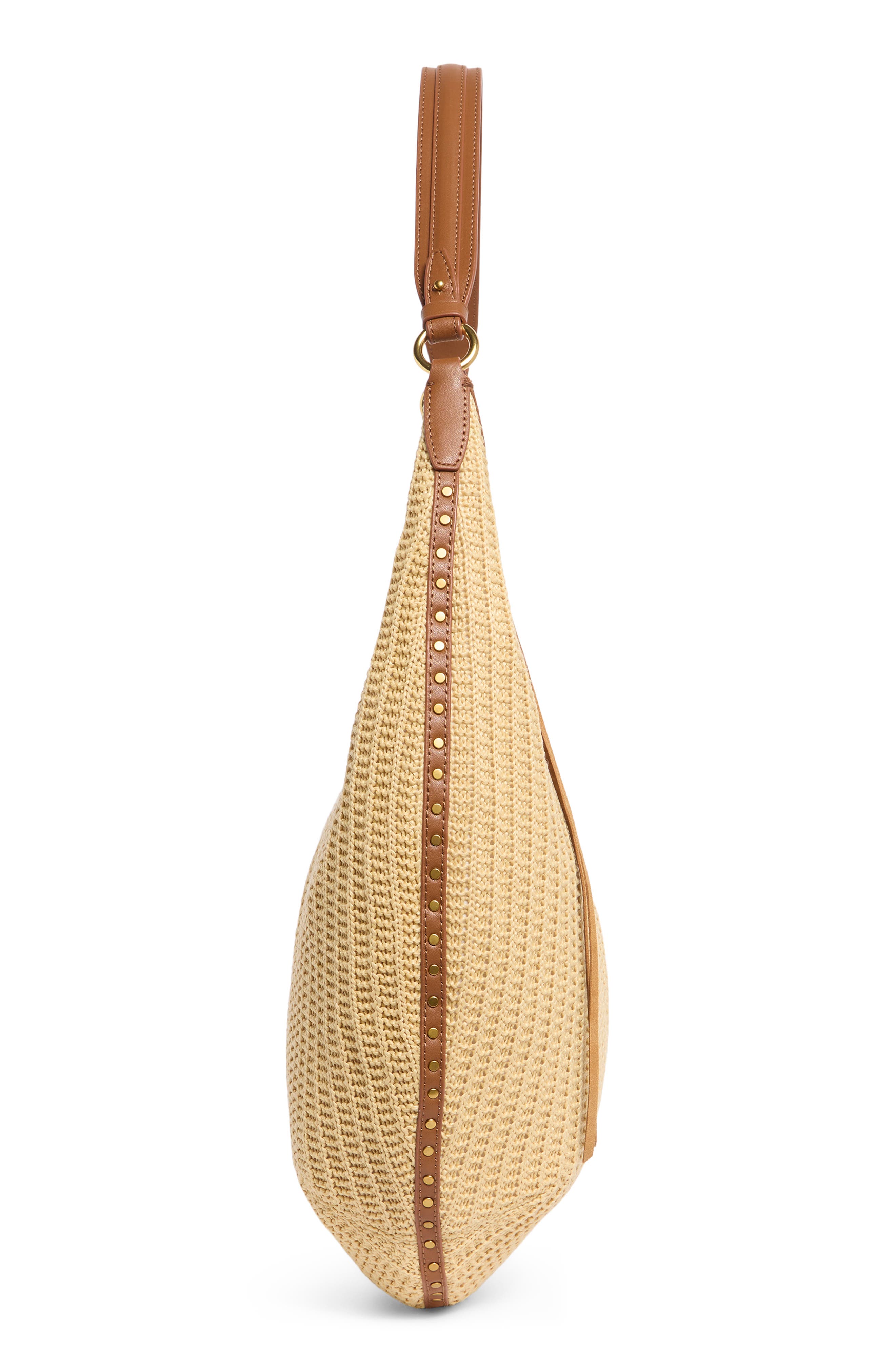 Darren Crescent Hobo Bag, Alternate, color, NATURAL