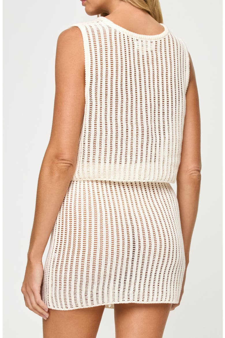 Sander Open Stitch Cover-Up Tank, Alternate, color, CREAM