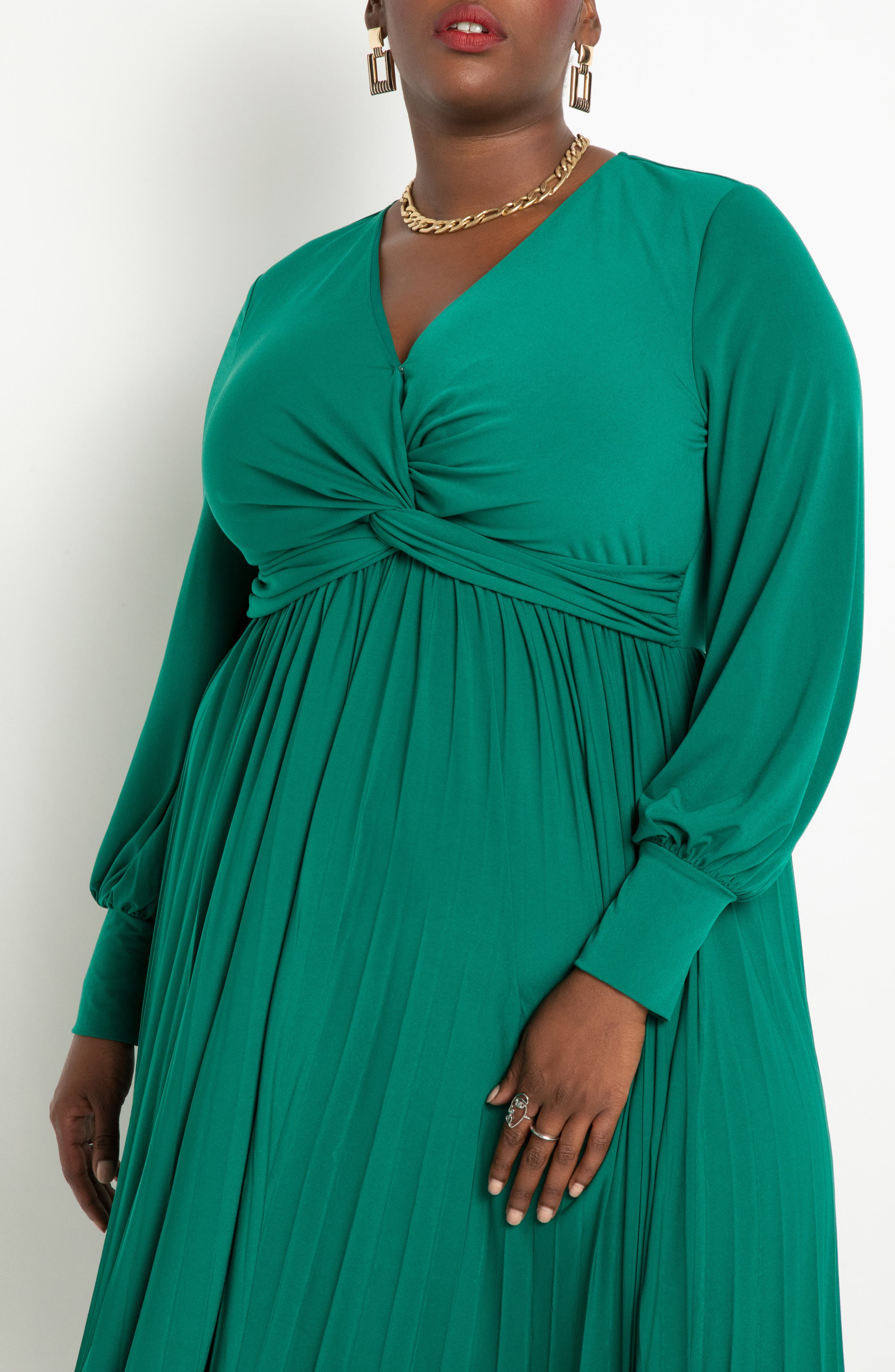 knot front pleated skirt dress Knot Front Pleated Skirt Dress V-Neck Style, Autumn Splash