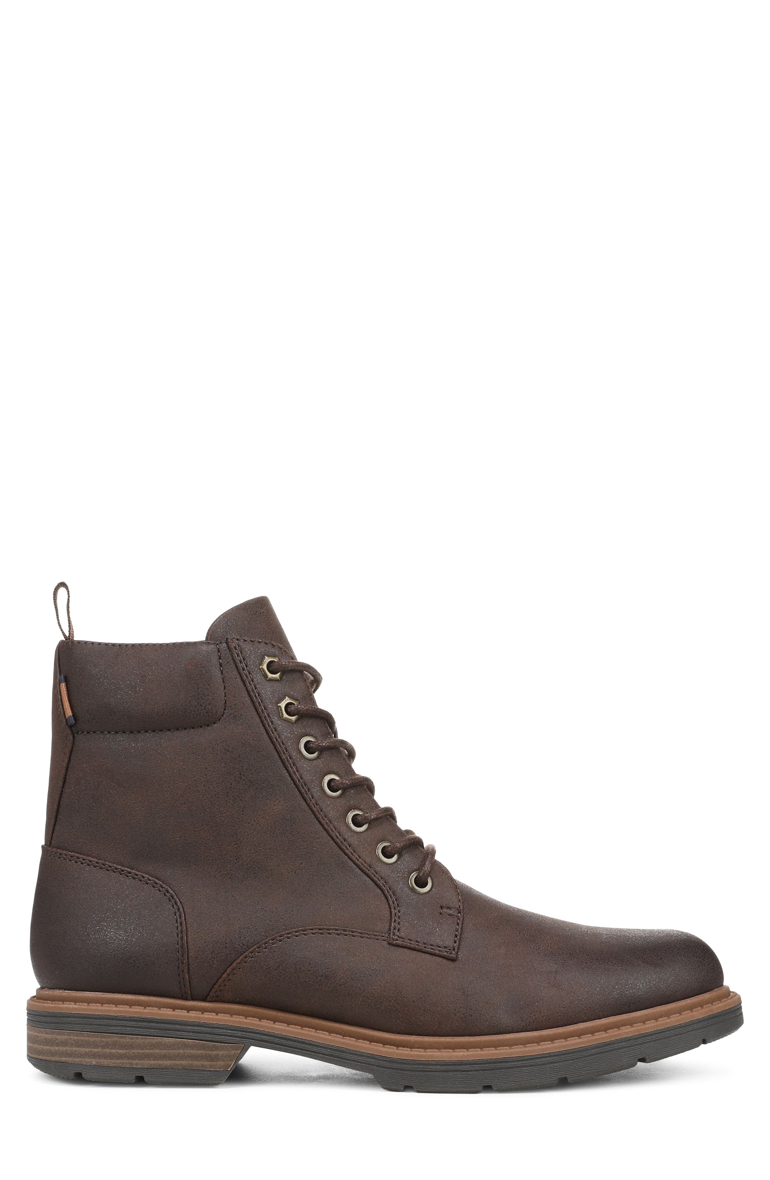 August Faux Leather Boot, Alternate, color, DARK BROWN FAUX LEATHER