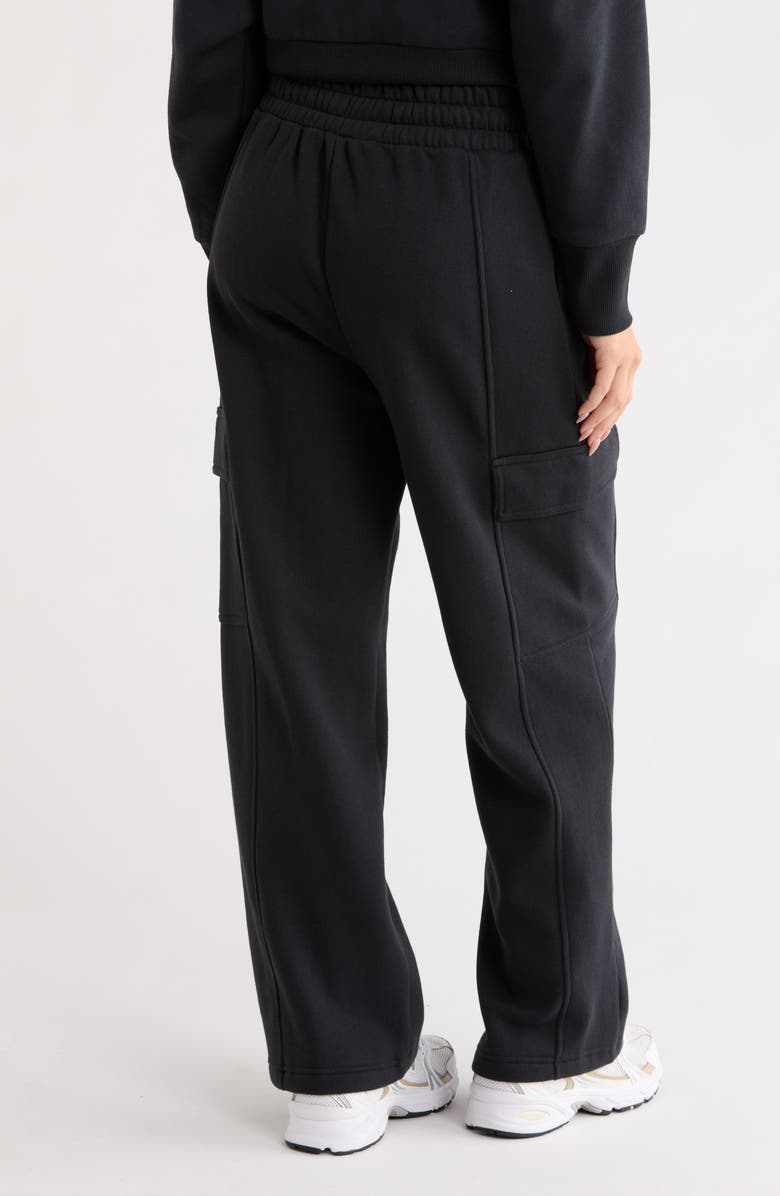 Z by Zella Feather Fleece Utility Pants, Alternate, color, Black