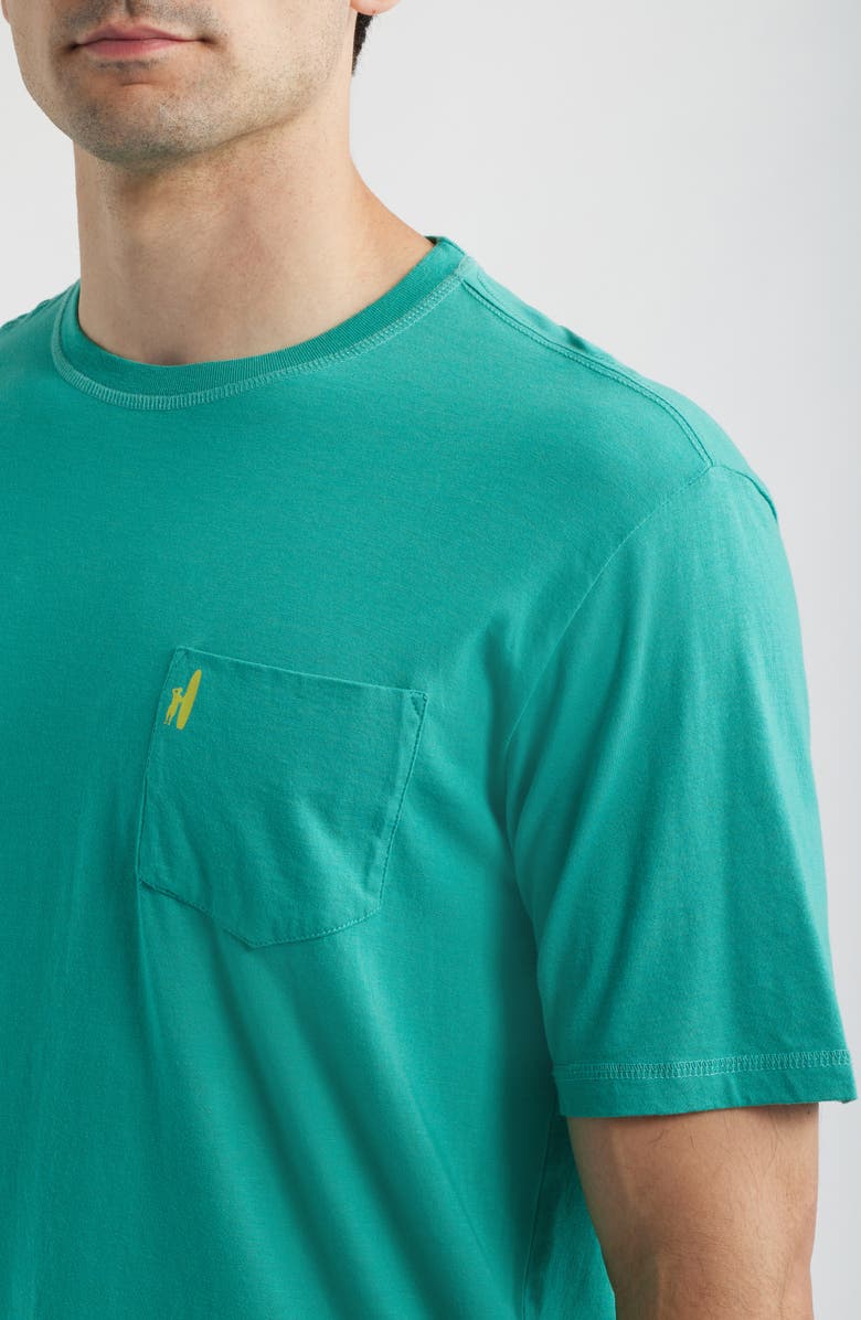 johnnie-O Wave Rider Cotton Blend Pocket T-Shirt, Alternate, color, Seaglass