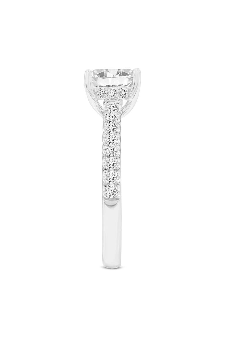 Aneliya 14K White Gold Princess Cut Lab Grown Diamond Hidden Halo Engagement Ring - 1.95 Ct, Alternate, color, 14K White Gold