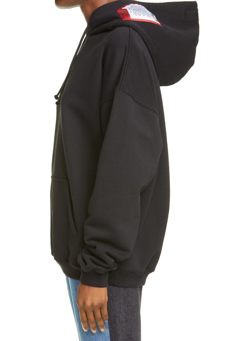 Logo Patch Hoodie, Alternate, color, BLACK