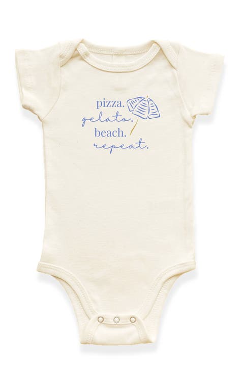 Pizza Gelato Beach Organic Cotton Baby Bodysuit