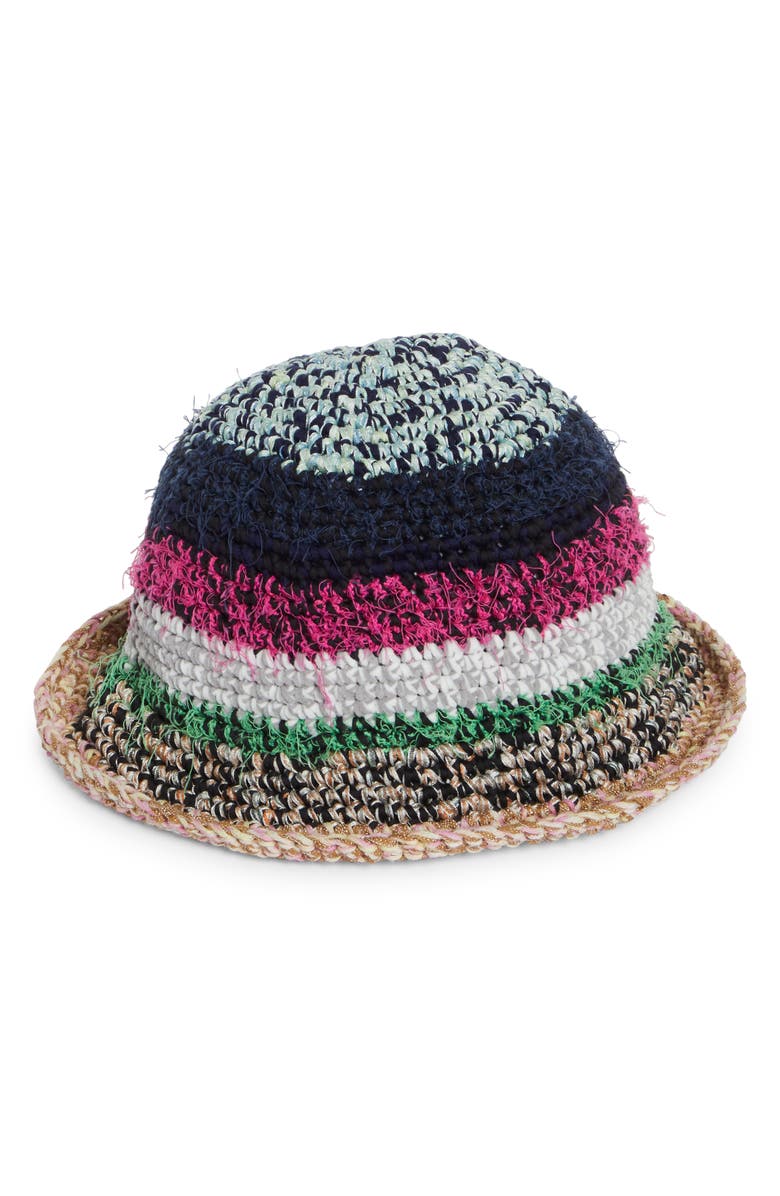 Waste Yarn Project Fanta One of a Kind Crochet Bucket Hat, Main, color, 