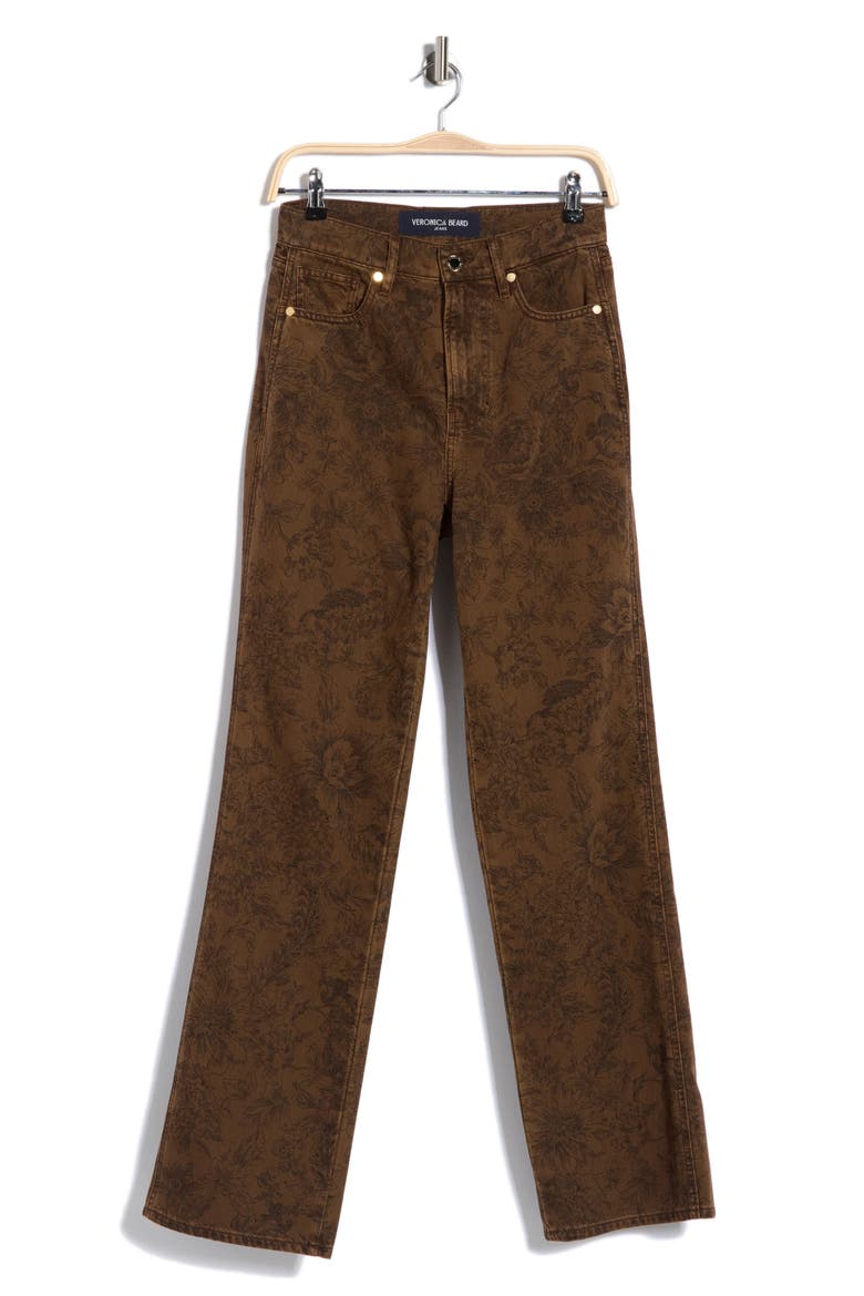 Dylan High Waist Straight Leg Jeans, Main, color, LICHEN/ BLACK