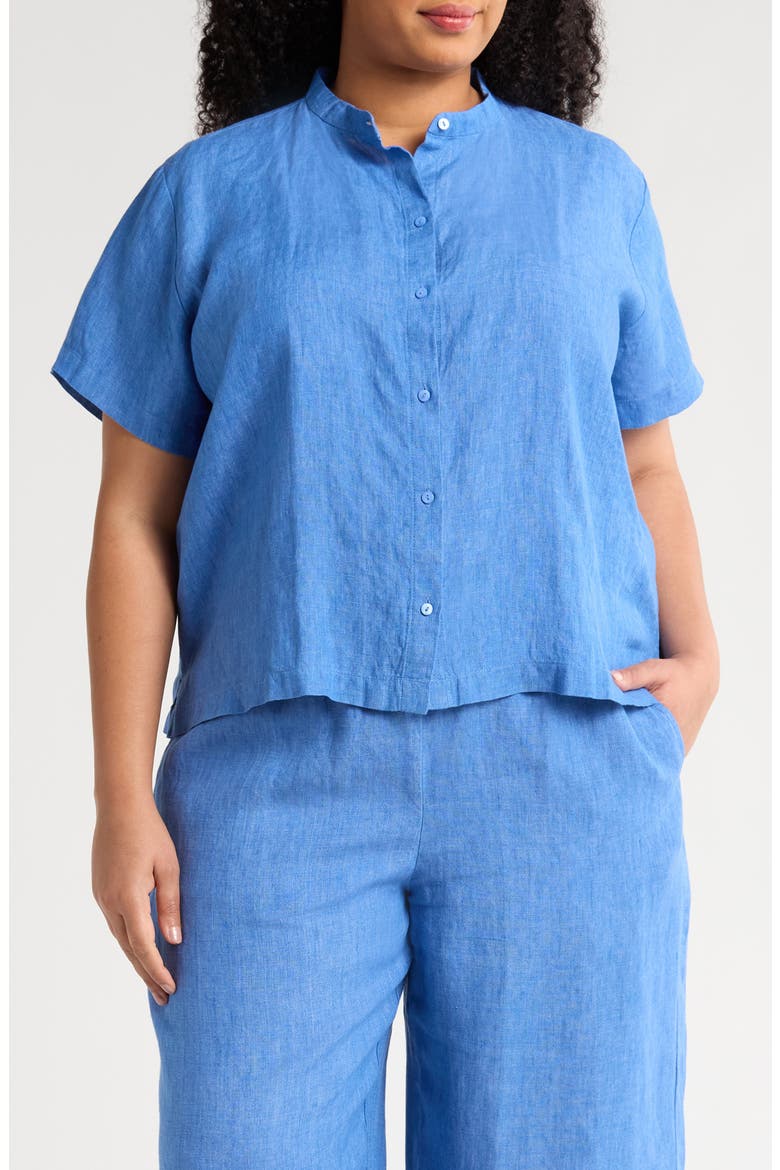 Organic Linen Button-Up Shirt, Main, color, ULTMA