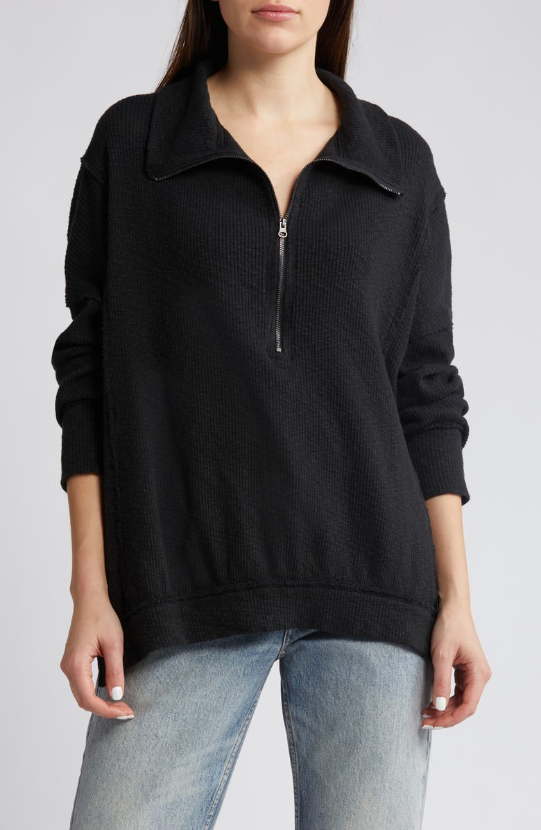 Free People Walk Away Half Zip Tunic Pullover, Main, color, 