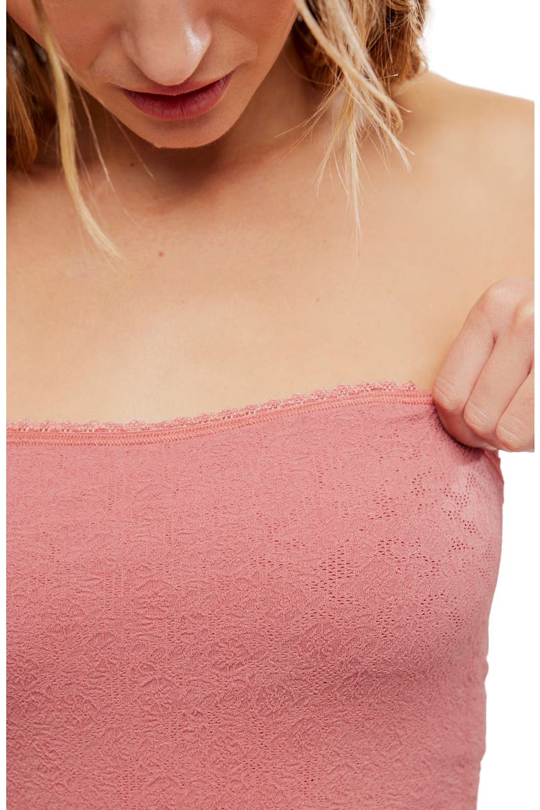 Sweet Point Jacquard Tube Top, Alternate, color, LIGHT MAHOGANY