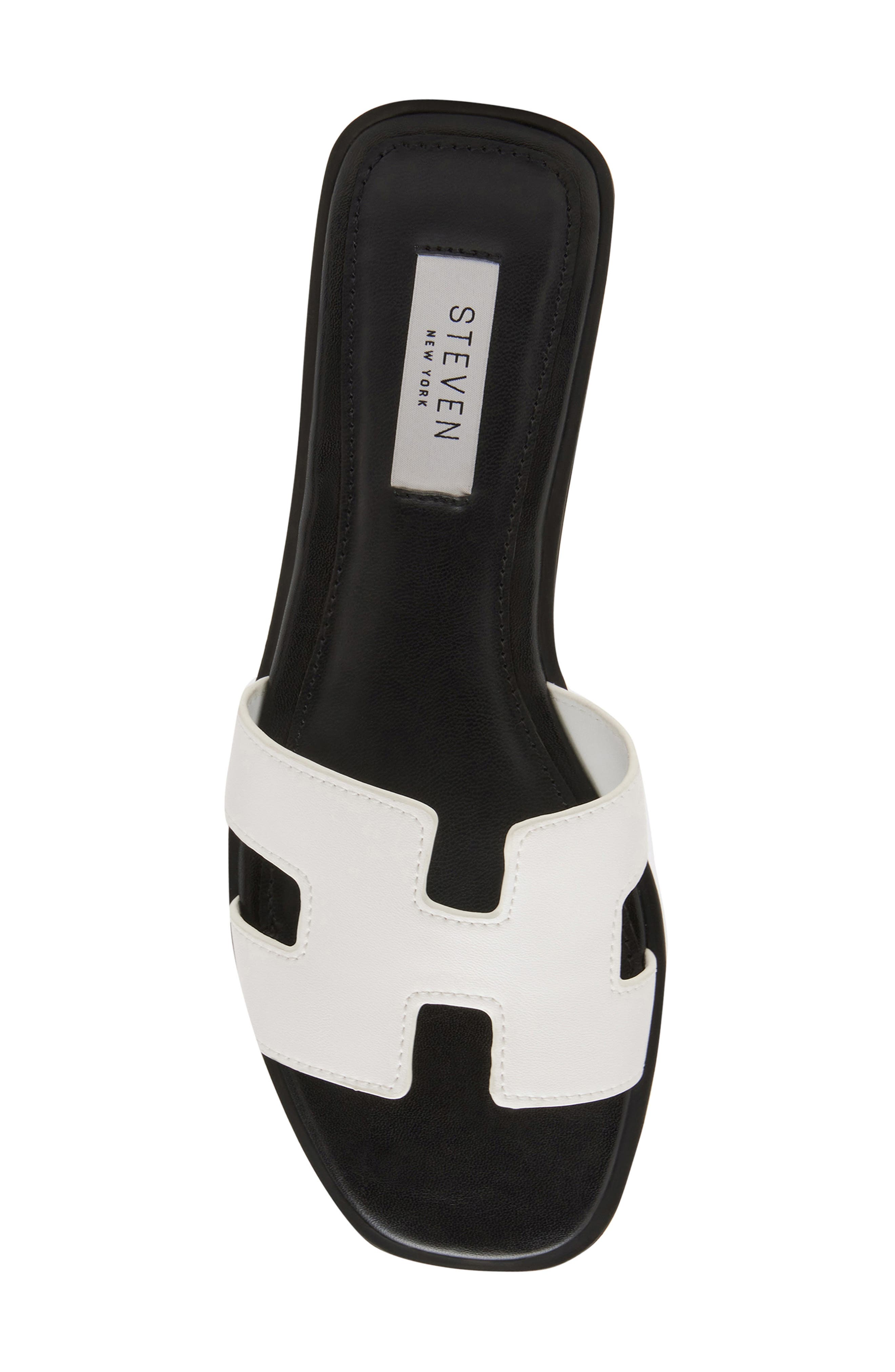 Harlien Slide Sandal, Alternate, color, WHT/BLACK