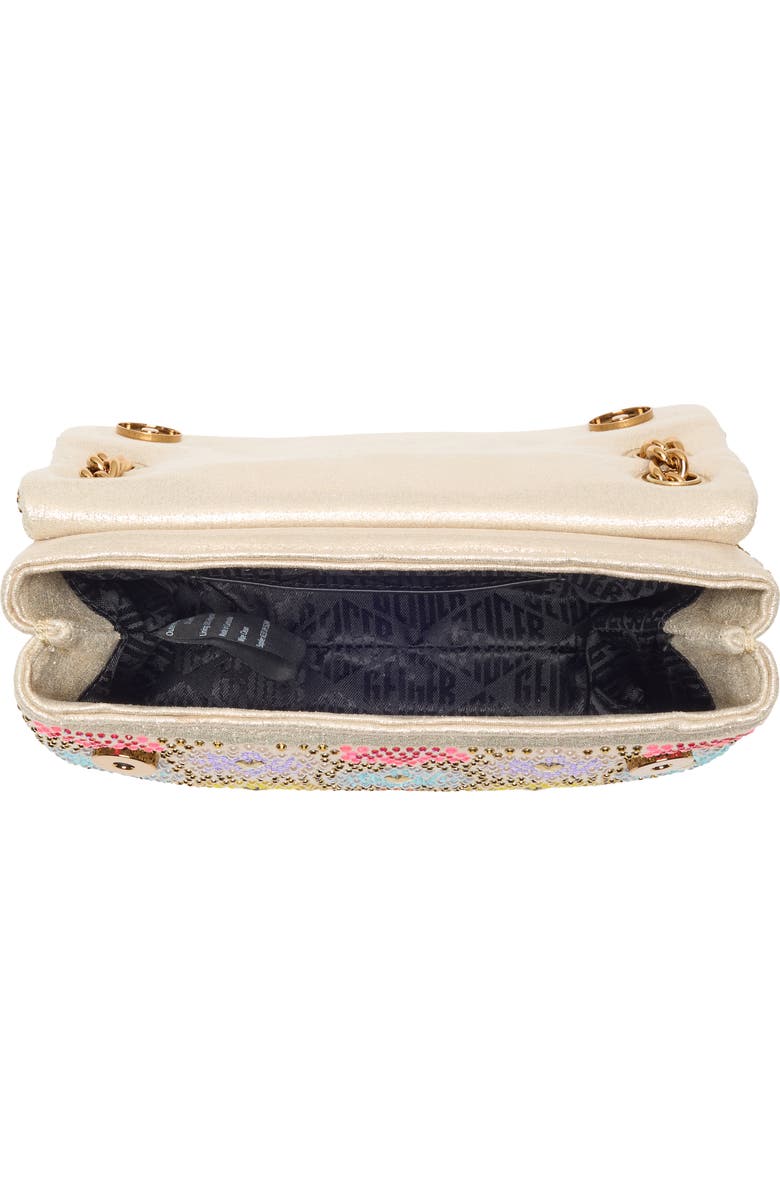 Kurt Geiger London Mini Brixton Embellished Crossbody Bag, Alternate, color, Open White