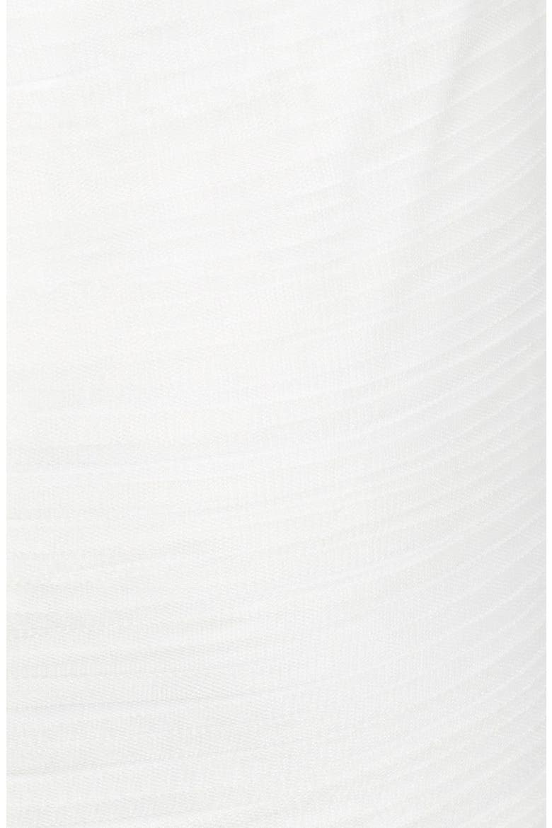 V-Neck Shirred Tulle Trumpet Dress, Alternate, color, IVORY