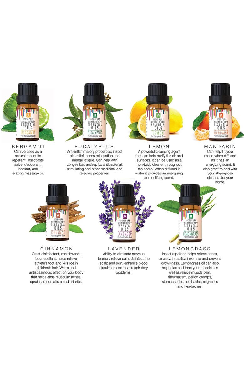 PURSONIC 14 Pack of 100% Pure Essential Aromatherapy Oils, Alternate, color, Multicolor