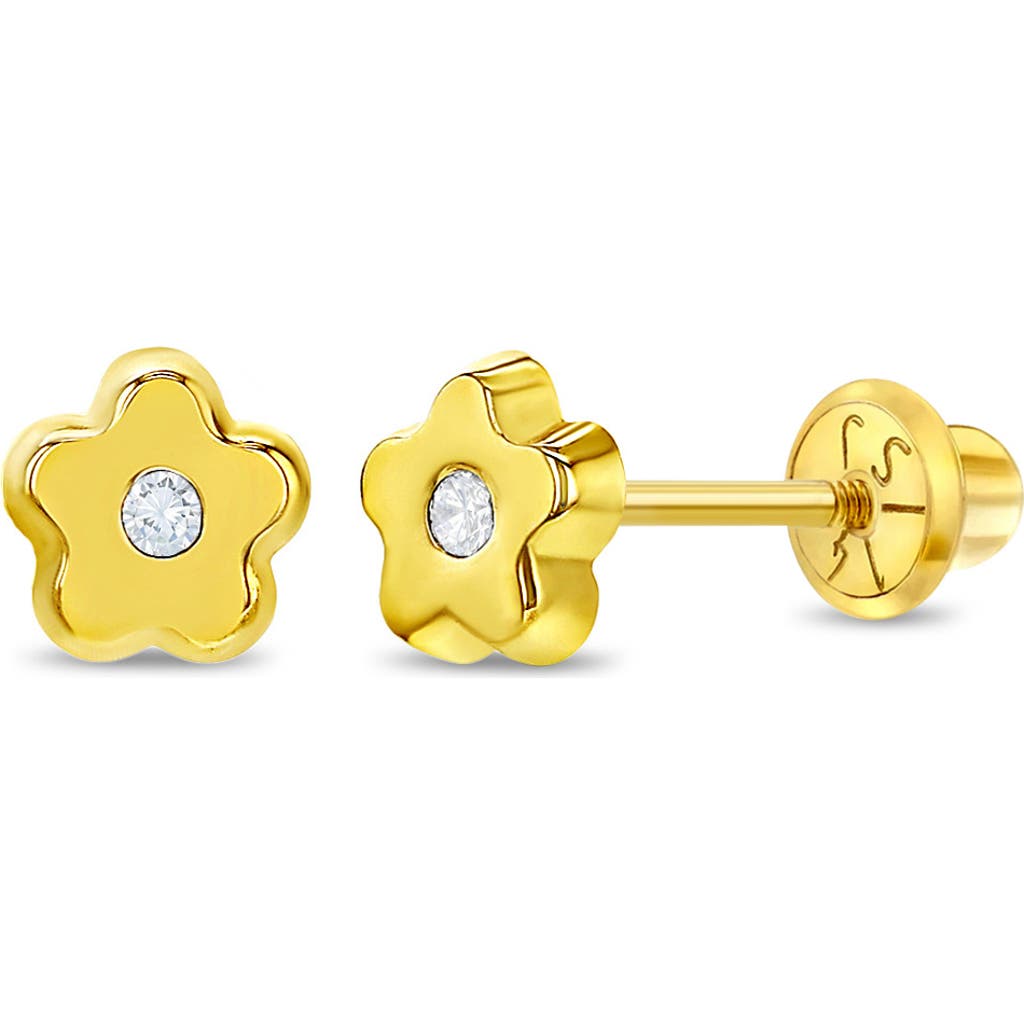 In Season Jewelry 14k Jeweled Flower Earrings In Gold