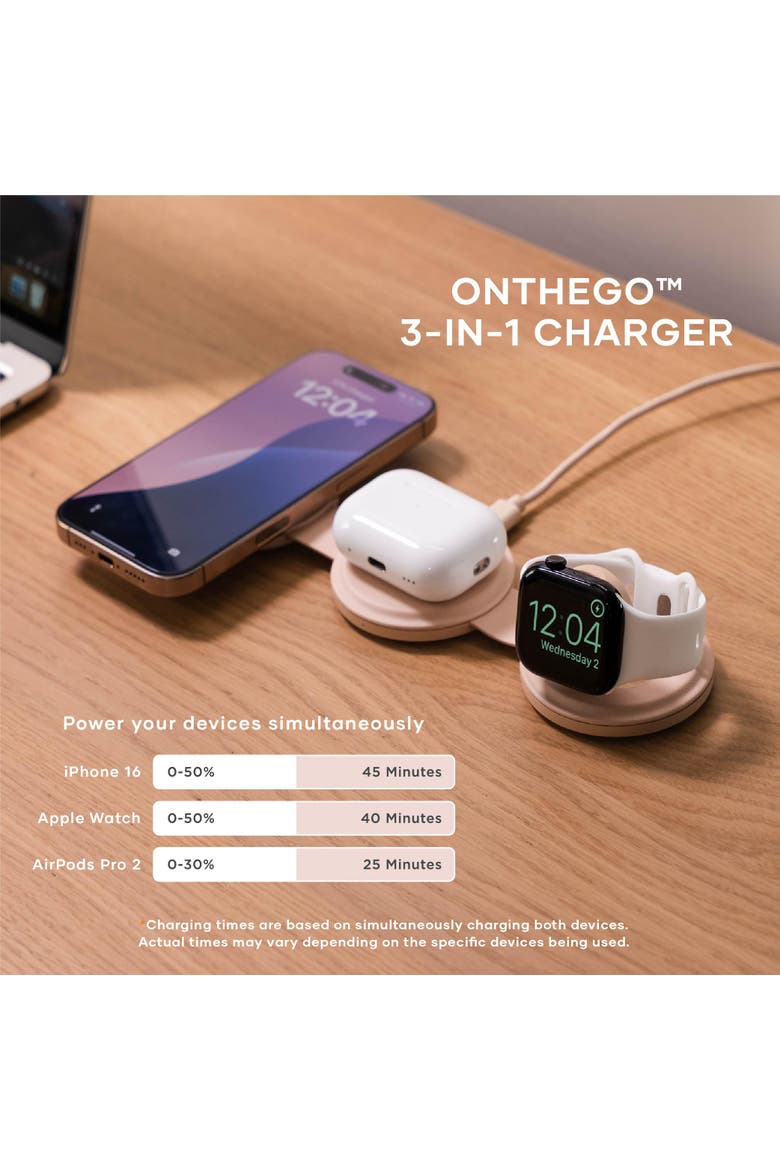 OntheGo 3 in 1 Charger, Alternate, color, Desert Rose