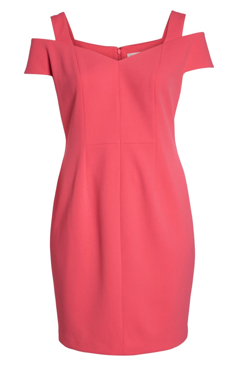 Eliza J Cold Shoulder Crepe Sheath Dress, Alternate, color,