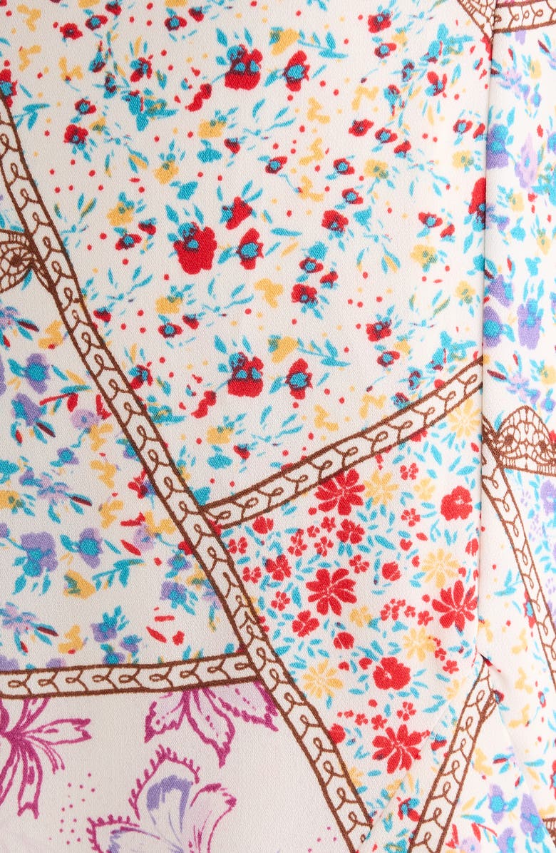 SUGARLIPS Minzi Floral Hagny Pleated Midi Dress, Alternate, color, 