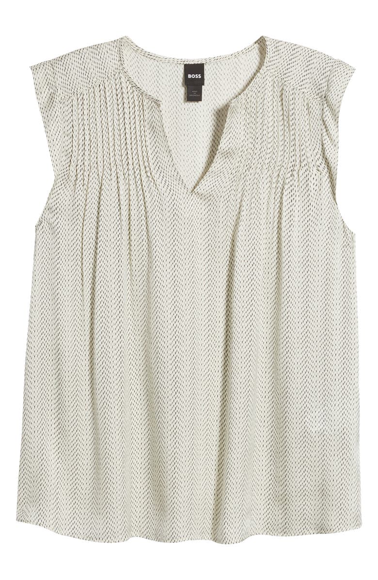 BOSS Binalli Top, Alternate, color, Soft Cream Chevron Print