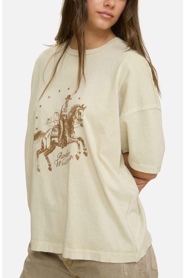 Roderro Western Relaxed Cotton T-Shirt, Main, color, OATMEAL