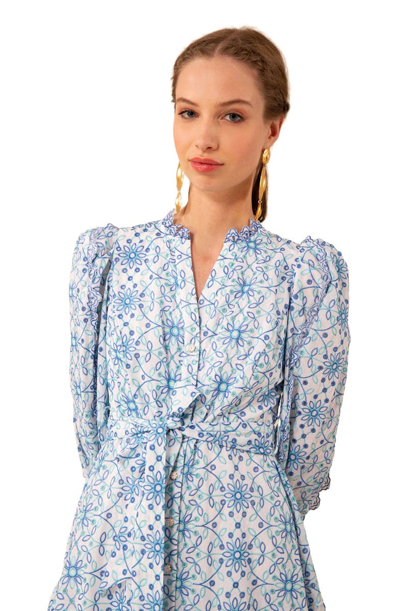 Hale Bob Valerie Eyelet Maxi Dress, Alternate, color, 