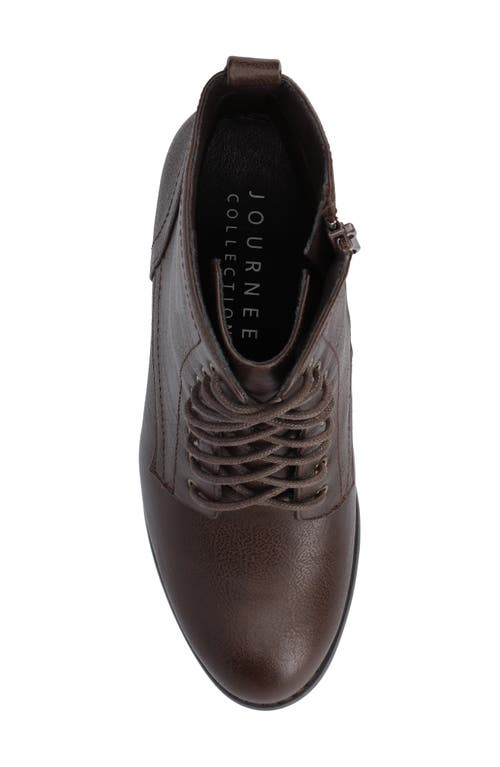 Journee Collection Journee Baylor Lace-up Boot In Brown