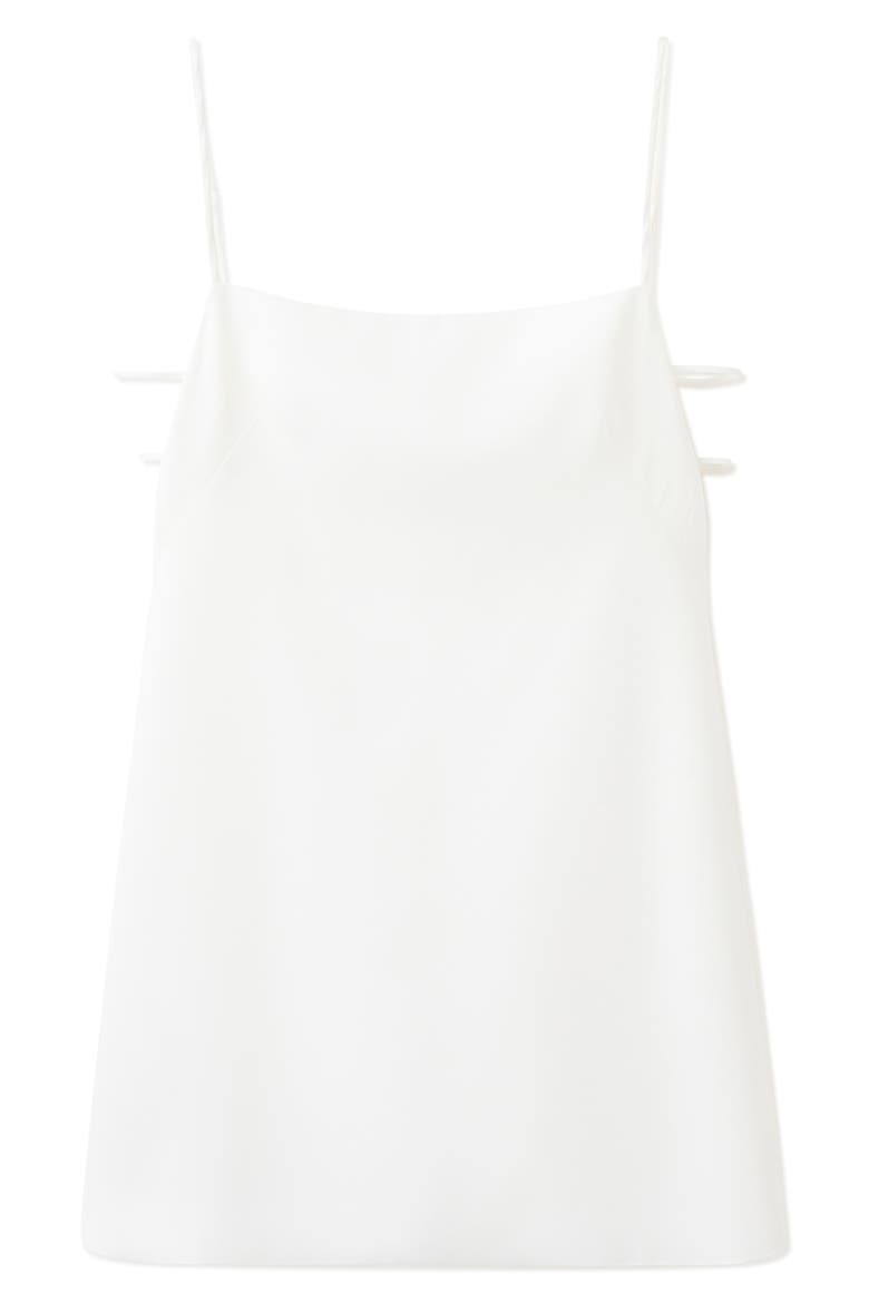 Starring Hailey Bieber Side Cutout Detail Minidress, Alternate, color, WHITE
