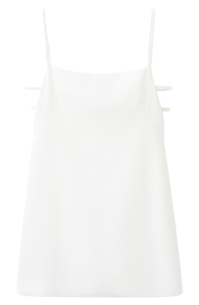 MANGO Featuring Hailey Bieber Side Cutout Detail Minidress, Alternate, color, White