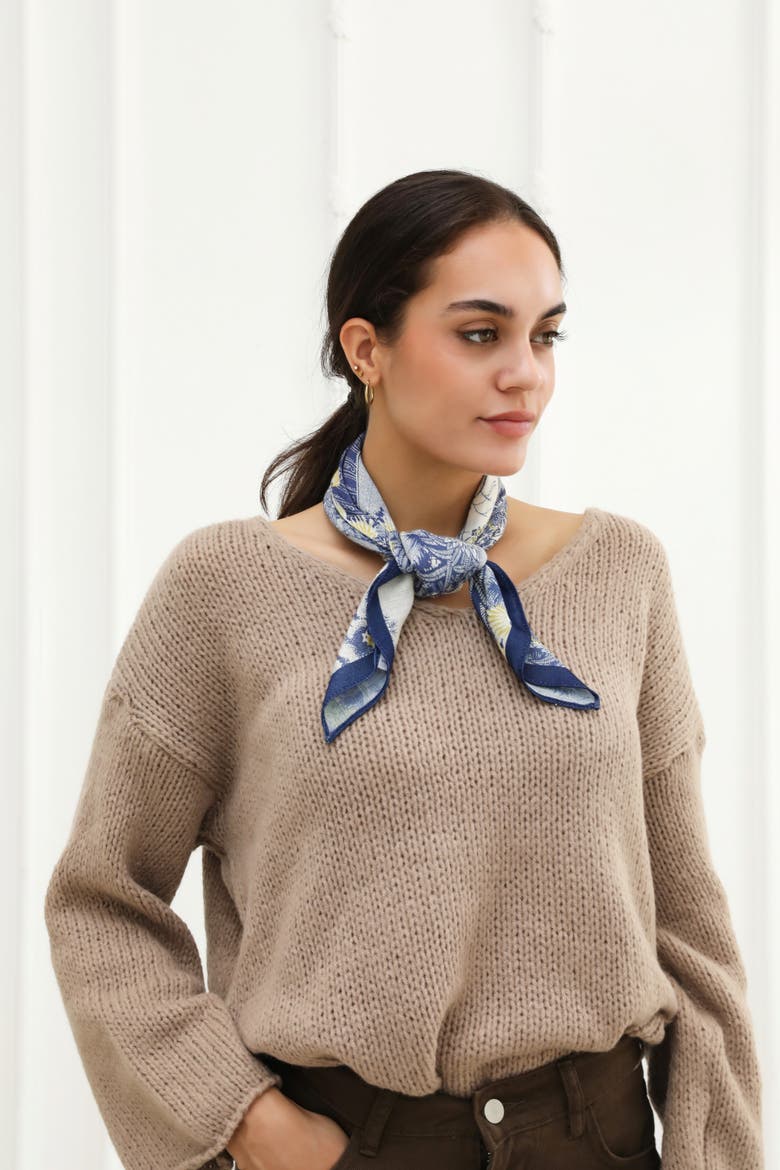 The Juliette Scarf, Alternate, color, Blue/Yellow