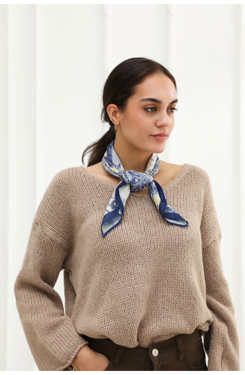 Youzey The Juliette Scarf, Alternate, color, Blue/Yellow