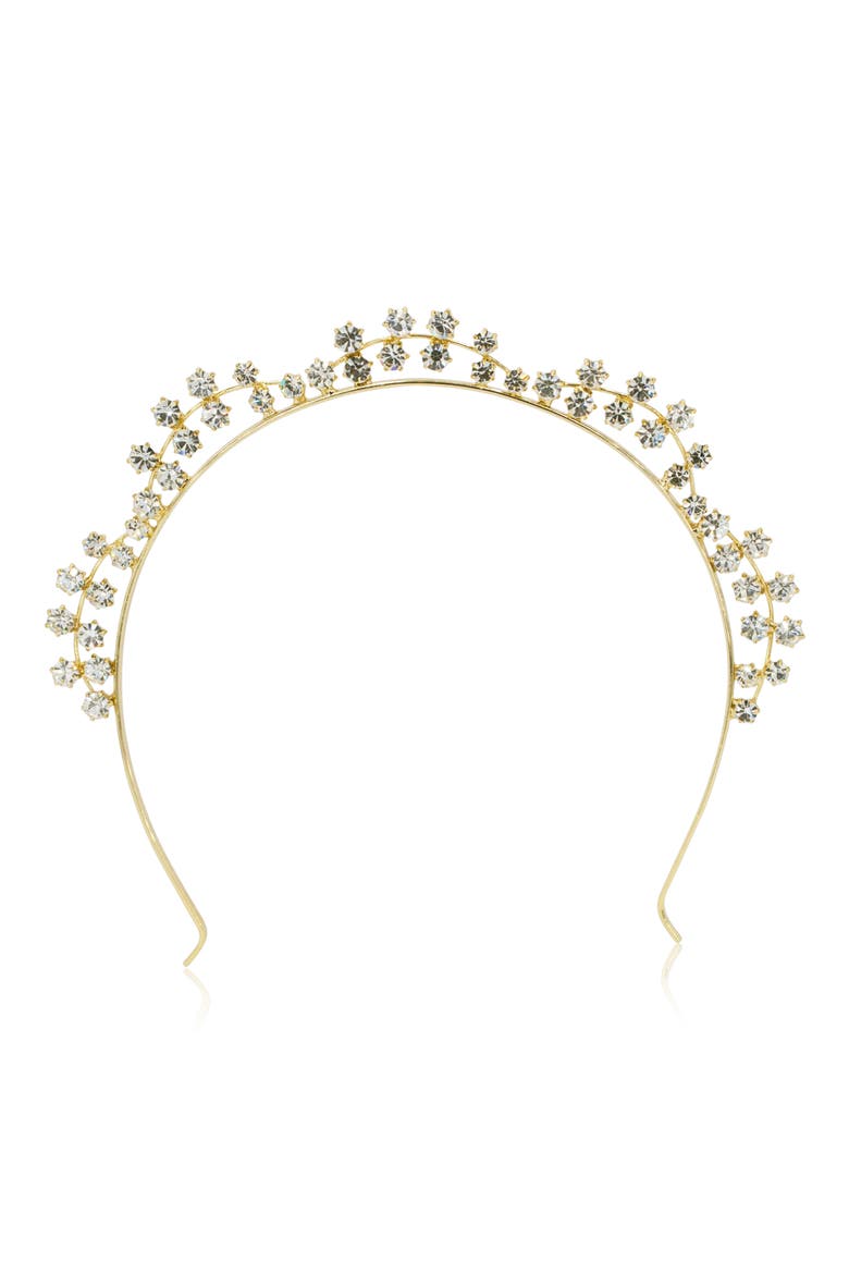 Sydney Crystal Crown, Main, color, GOLD