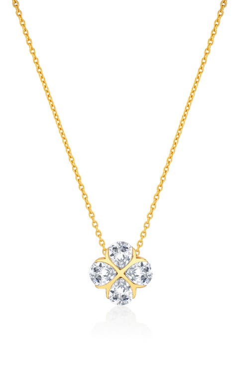 Four Stone Pendant Necklace